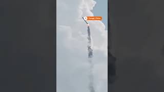 Chinese space rocket accidentally launches then crashes [upl. by Mecke]