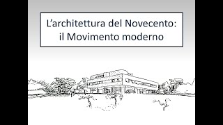 Il Movimento moderno Le Corbusier [upl. by Welker]