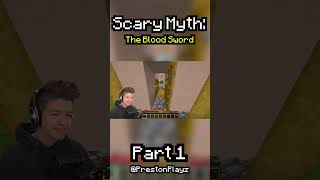 Minecraft Scary Myth The Blood Sword 🩸 Part 1 prestonplayz minecraft videogames myths scary [upl. by Anjali981]