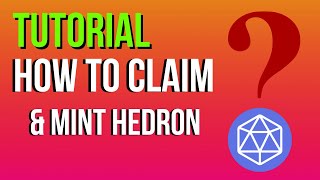 How to claim and mint Hedron [upl. by Natye727]