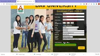 How To Fill Dav University Admission Form 2020 Online Registration For Admission [upl. by Sanburn]