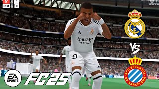 Real Madrid vs RCD Espanyol EA FC 25 Gameplay PS4 [upl. by Novick]