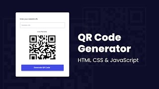 How To Make QR Code Generator Website Using HTML CSS And JavaScript [upl. by Blayze]