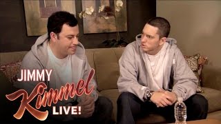 Briefcase Joe Eminem Teaches Jimmy Kimmel to Rap [upl. by Terr]