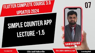 Flutter in Urdu  Simple Counter App  Lecture 15 TechByAbdullah79 flutterinhindi flutter [upl. by Sivartal]