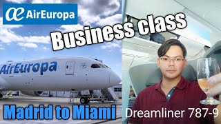 Review Air Europa Dreamliner 7879 BUSINESS CLASS Madrid to Miami [upl. by Fleeman]