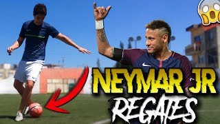 Aprende 3 REGATES de NEYMAR JR para BURLAR A TU RIVAL  SOMBRERO de NEYMAR  FÚTBOL  TUTORIAL [upl. by Anemaj]