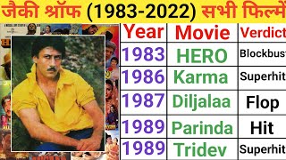 Jackie Shroff 19832022 movie list  Jackie Shroff hit or flop movie  Jackie Shroff movies [upl. by Clemente]