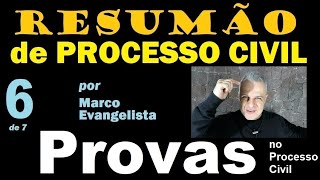 RESUMÃO de Processo Civil 6  PROVAS [upl. by Ezri]