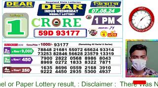 LOTTERY LIVE DEAR NAGALAND STATE LOTTERY SAMBAD DRAW RESULT 07082024 NAGALAND LOTTERY LIVE [upl. by Lauber]