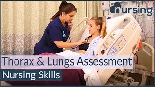 Assessing the Thorax and Lungs Nursing Skills [upl. by Sseb]