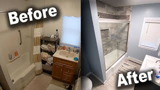 Bathroom Remodel TimeLapse  DIY Renovation Start to Finish [upl. by Viglione]