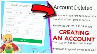 Roblox BANNED me for CREATING AN ACCOUNT [upl. by Maroney]