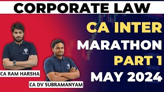 COMPANY LAW REVISION  COMPANY LAW MARATHON  CA INTER  MAY 2024 EXAMS [upl. by Aileduab604]