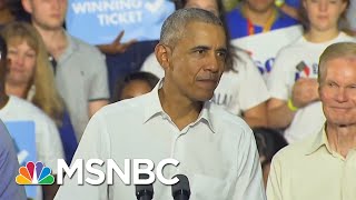 Taking Trump’s Lies amp FearMongering Obama Delivers Closing Argument For Gillum  Deadline  MSNBC [upl. by Ailaham]