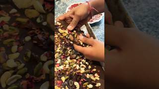 Dark Chocolate Bark easyrecipe healthy kidscooking chocolate dessert holiday highprotein [upl. by Lledor]