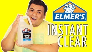 INSTANT CLEAR SLIME WITH NEW ELMERS CLEAR GLUE GALLON [upl. by Llennol]