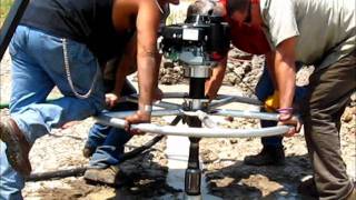 Man Portable Core Drilling with Hammerhead Rock Tools Wagon Wheel Drill [upl. by Llebiram]