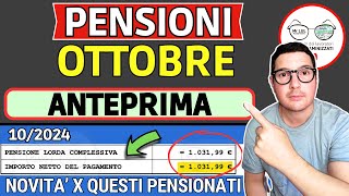 PENSIONI OTTOBRE ➡ ANTEPRIMA NOVITà CEDOLINO  IMPORTI EXTRA 730 BONUS DATE PAGAMENTI INVALIDITà [upl. by Furmark754]