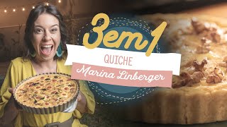 quot3 em 1quot QUICHE  3 receitas usando uma única base [upl. by Dorweiler]