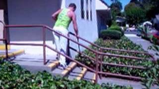 Bilateral AK Amputee Descending Stairs Without Using Railing Beginning Method [upl. by Iralam]