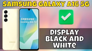 How to Fix Samsung Galaxy A16 5g Display Black And White [upl. by Alejna554]