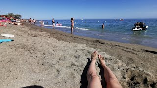 Chilling at the beach in MARBELLA South Spain swim amp fun 24 julio 2024 [upl. by Amelita]