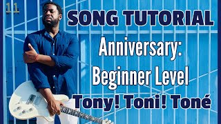 RampB Guitar Tutorial Tony Toni Tonés Anniversary Beginner Level Lesson [upl. by Nata]