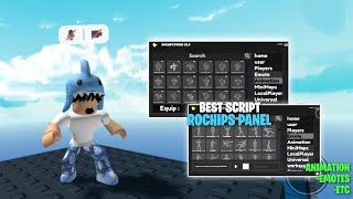 ROCHIPS PANEL V5 SCRIPT ROBLOX SHOWCASE ANIMATIONEMOTESTELEPORT AND MORE  ARCEUS X [upl. by Natale]