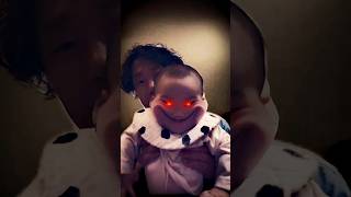 Baby 👻 Horrify Trying tik tok filter 😂 wait for me 😝 scaryface shorts funniestvideo scary [upl. by Seavey]