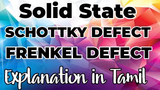 S15Schottky and Frenkel DefectsSolid StatePoint DefectsStoichiometric Defectssdchemistry [upl. by Kean]