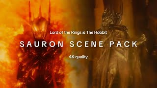 4K Sauron scene pack  Both Lord of the Rings and The Hobbit [upl. by Alegnaed]