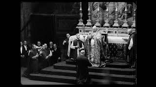 New Pope John XXIII receives loyalty pledge from cardinals in Sistine Chapel 1958 HD [upl. by Yellek175]