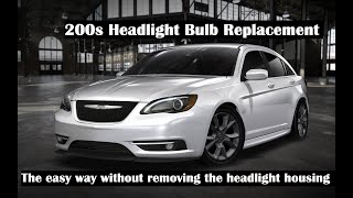 How to change a headlight bulb on a Chrysler 200s [upl. by Melody]