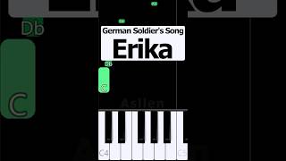 German Soldiers Song  Erika  Piano Tutorial [upl. by Ilysa]