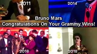 Bruno Mars  Grammy Wins  Congratulations [upl. by Nonahs642]