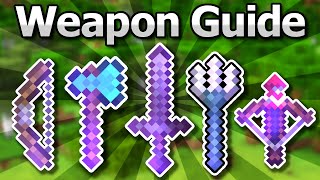 The Ultimate Minecraft 120 Weapons Guide  Sword Bow Axe Trident amp Crossbow Compared [upl. by Twelve]