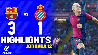 Barcelona vs Espanyol 31  RESUMEN y GOLES  La liga [upl. by Annuaerb]