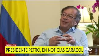 Exclusivo entrevista del presidente Gustavo Petro con Noticias Caracol [upl. by Aracahs177]