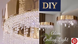 DIY GOLD CHANDELIER ON A BUDGET CHANDELIER DIY [upl. by Artnoed668]