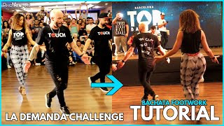 La Demanda Challenge Tutorial Ataca Bachata Footwork • UNPOSTED • [upl. by Ilat962]