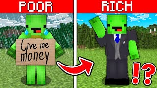 POOR VS RICH in Minecraft JJ and Mikey Challenge Maizen Mizen Mazien [upl. by Mann]