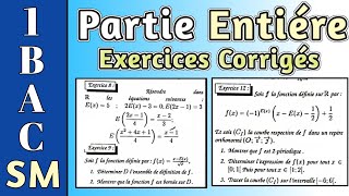 1Bac SM  La Partie Entière  Exercices Corrigés [upl. by Aleyam]