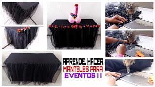 COMO HACER MANTELES DE TELA PARA MESAS O TABLONES DE EVENTOS [upl. by Cis]