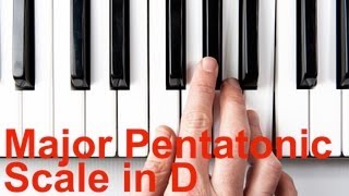 How to Play Major Pentatonic Scale in D  Keyboard Lessons [upl. by Ramsay271]