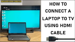 How To Connect Your Laptop To The TV Using HDMI Cable  2021 Update  WINDOWS 10  STEP BY STEP [upl. by Parker]