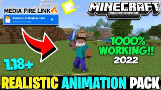 100 Realistic Player Animation Addon For Minecraft Pe 118  New Player Animation For Mcpe 118 [upl. by Lanuk]