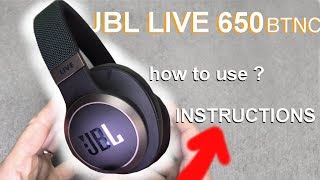 How to use JBL LIVE 650BTNC wireless headphones instructions [upl. by Glasgo]