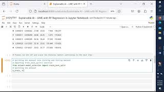 Explainable AI – LIME with RF Regression in Jupyter Notebook [upl. by Sansbury]