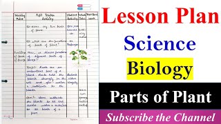 Lesson Plan Science or Lesson Plan Biology  Topic  Parts of Plant  BEd BElEd [upl. by Arded741]